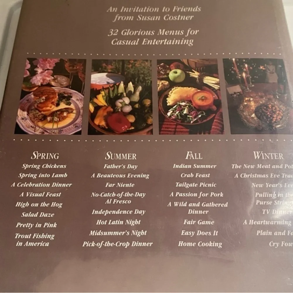 Vintage 80s Good Friends Great Dinners Hard Cover Cookbook